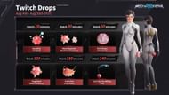 All Mecha BREAK Twitch drops to claim during the August 2025 window (Image via Amazing Seasun Games)